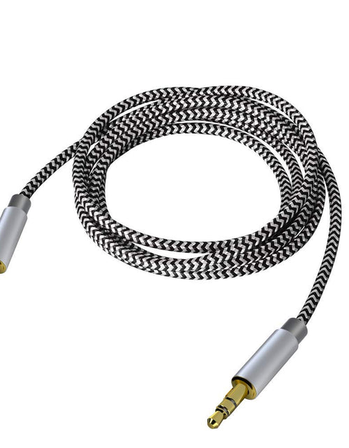 Load image into Gallery viewer, 3.5Mm Stereo Audio Cable Extension Male to Male Nylon Braided 10Ft/3M  Tangle-Free AUX Cable for Headphones, Ipods, Iphones, Ipads, Home/Car Stereos and More (Black)
