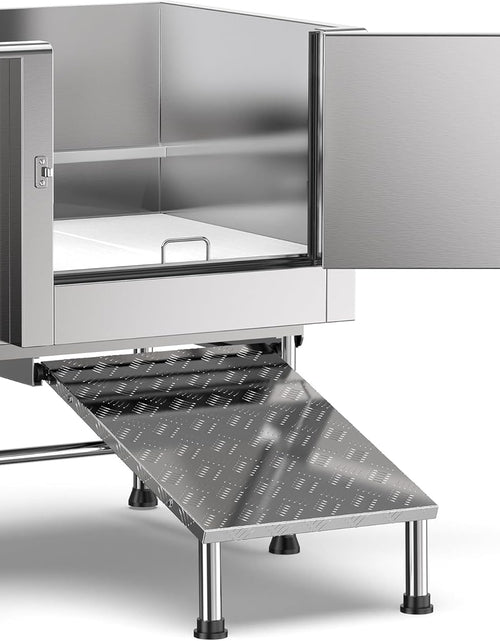 Load image into Gallery viewer, 62" Stainless Steel Pet Dog Bath Tub with Faucet (Right Door/Left Drain), 62 X 27 X 58
