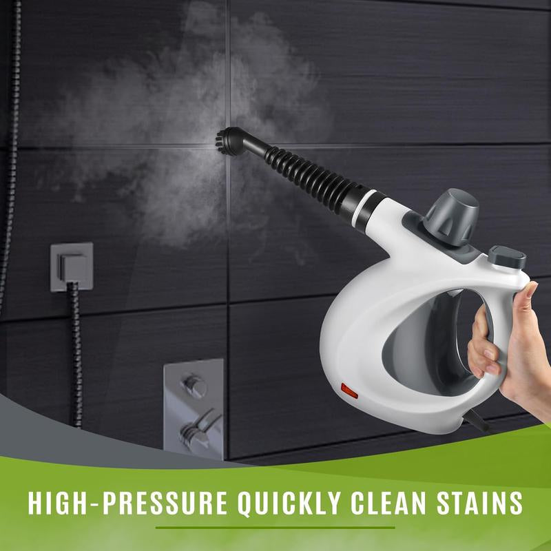 Pressurized Handheld Steam Cleaner & Rechargeable Spin Scrubber