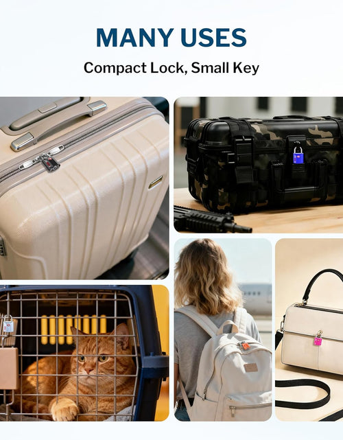 Load image into Gallery viewer, Orange 4 Pack TSA Approved Luggage Locks Ultra-Secure Dimple Key Travel Locks with Zinc Alloy Body
