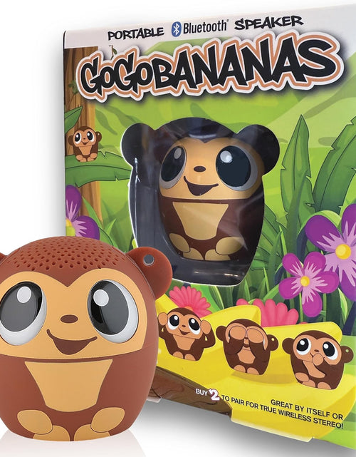 Load image into Gallery viewer, Mini Bluetooth Animal Wireless Speaker for Kids of All Ages - True Wireless Stereo – Pair with Another TWS Pet for Powerful Rich Room-Filling Sound (GOGO Bananas-Monkey)
