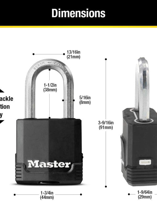 Load image into Gallery viewer, M115XTLF Magnum Heavy Duty Outdoor Padlock with Key, 2 Pack Keyed-Alike
