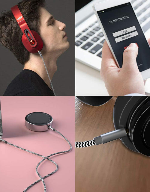 Load image into Gallery viewer, 3.5Mm Stereo Audio Cable Extension Male to Male Nylon Braided 10Ft/3M  Tangle-Free AUX Cable for Headphones, Ipods, Iphones, Ipads, Home/Car Stereos and More (Black)
