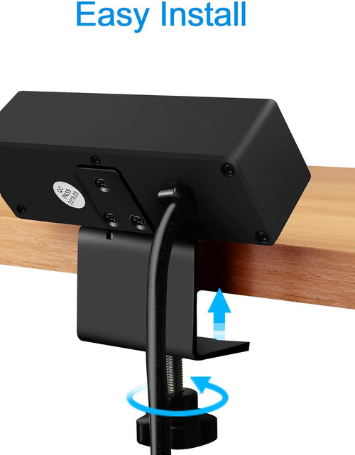 Load image into Gallery viewer, 3 Outlet Desk Clamp Power Strip with USB Ports, Desktop Power Strip Surge Protector 1200J. Desk Mount Charging Power Station, on Desk Edge Power Outlet 125V 12A 1500W.
