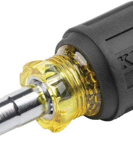 32561 Multi-Bit Screwdriver / Nut Driver, 6-In-1 Stubby Screwdriver with 2 Phillips, 2 Slotted Bits, 2 Nut Drivers