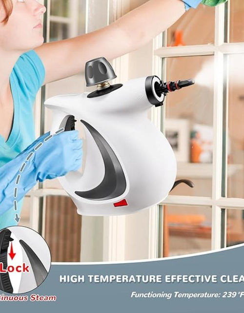 Load image into Gallery viewer, Pressurized Handheld Steam Cleaner &amp; Rechargeable Spin Scrubber
