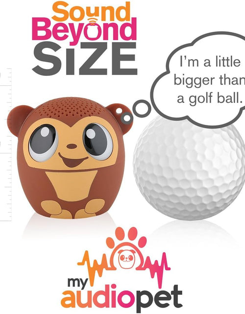 Load image into Gallery viewer, Mini Bluetooth Animal Wireless Speaker for Kids of All Ages - True Wireless Stereo – Pair with Another TWS Pet for Powerful Rich Room-Filling Sound (GOGO Bananas-Monkey)

