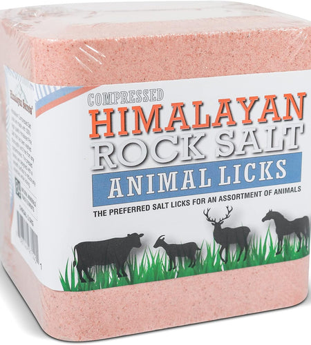 ® 5.5LB (2.5KG) Compressed Pink Himalayan Salt Lick | for Livestock and Wildlife Animals | 100% Pure & Natural Feed Salt Block | Natural Minerals and Trace Elements