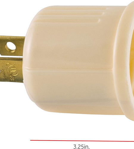 Polarized Socket Adapter, 2 Pack, Convert Outlets to Lamp Sockets, Perfect for Workshop, Garage or Utility Room, Polarized Plug, UL Listed, Light Almond, 54607