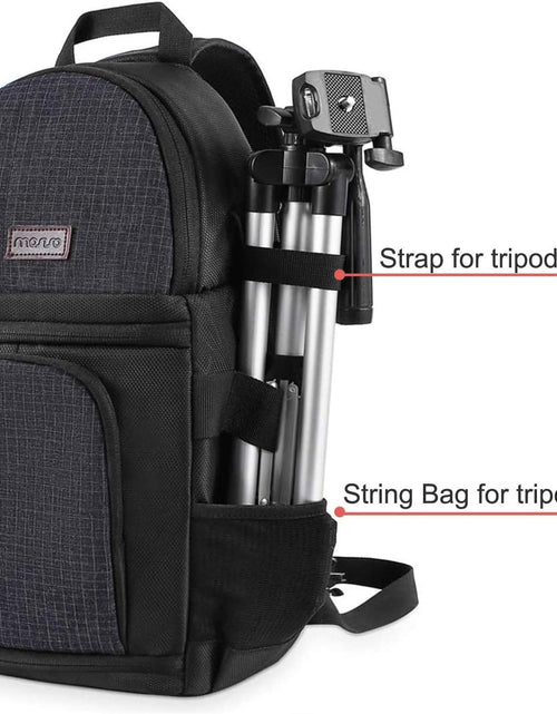 Load image into Gallery viewer, Camera Sling Bag, Dslr/Slr/Mirrorless Camera Case Shockproof Photography Camera Backpack with Tripod Holder &amp; Removable Modular Inserts Compatible with Canon/Nikon/Sony/Fuji, Black
