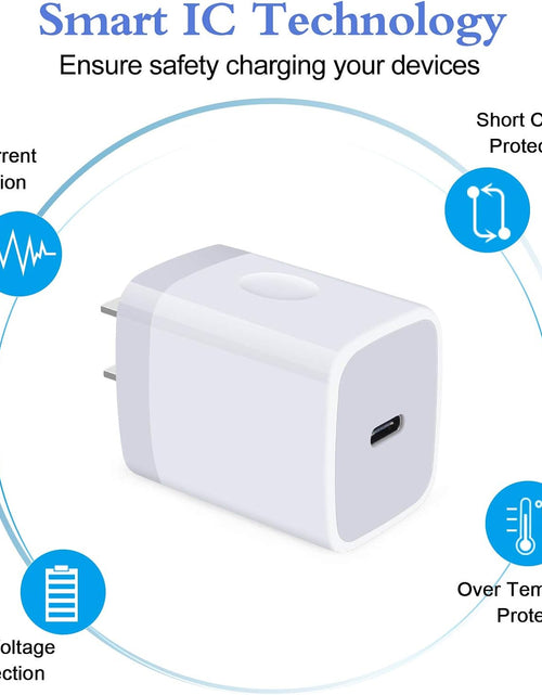 Load image into Gallery viewer, USB C Charger,  2Pack 20W PD 3.0 Wall Charger Power Delivery Type C Fast Charger Block for Iphone 15 14 SE 13 12 11 Pro Max XS XR X 8 Plus,Ipad Pro,Airpods Pro,Pixel 7 6 5,Galaxy S23 S22 A14 A54
